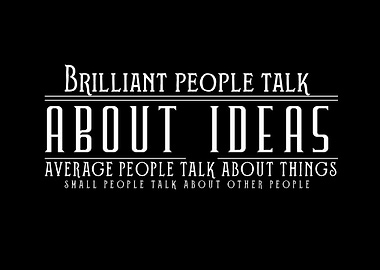 Brilliant people talk