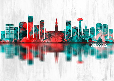 Brussels Belgium Skyline