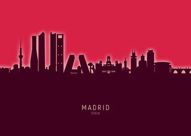 Madrid Skyline Spain