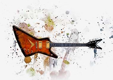 Guitar Splash Paint