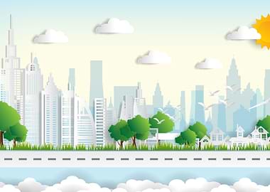 City landscape building