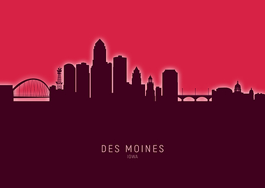 Des Moines Skyline Iowa