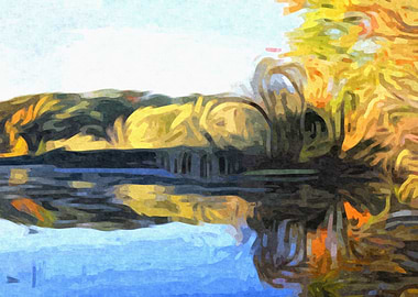Autumn Lake Shoreline