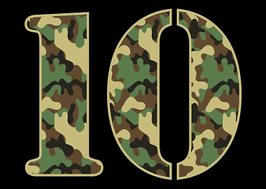 10th Birthday Gift Camo