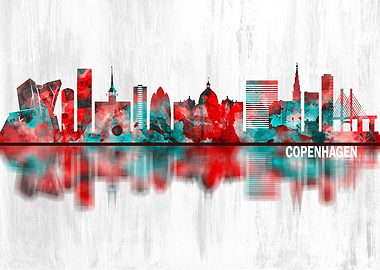 Copenhagen Denmark Skyline
