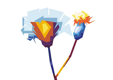 colorful thistle flower