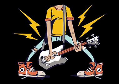 Illustration guitarist