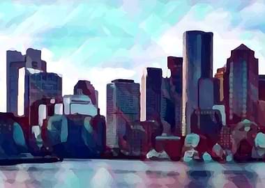 Blue Boston from the sea