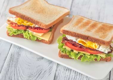 Sandwiches with fried egg