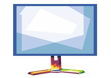 Blank computer pop art