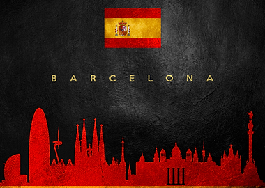 Barcelona Spain Skyline 2