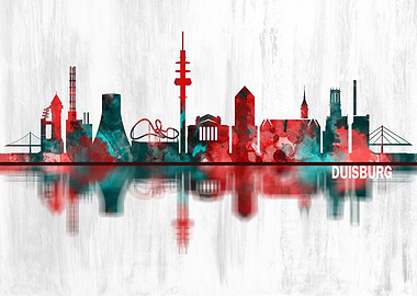 Duisburg Germany Skyline