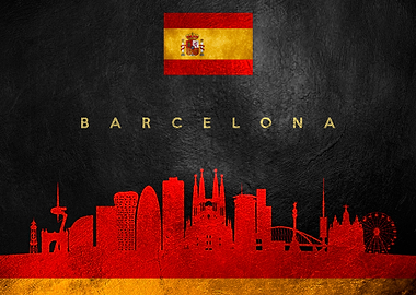 Barcelona Spain Skyline