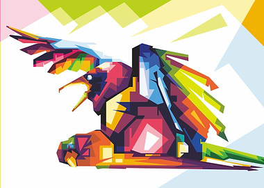 PopArt Crow Illustration