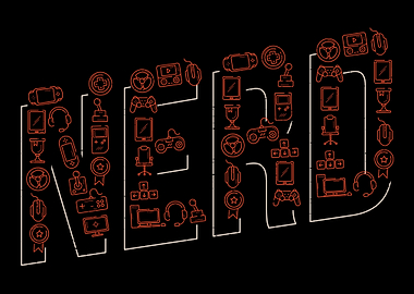 nerd lettering with