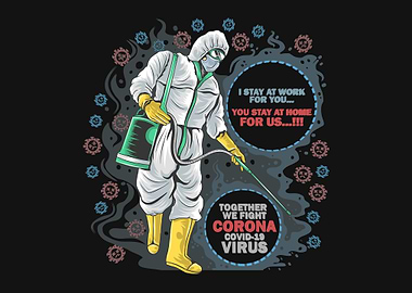 Coronavirus doctor artwork