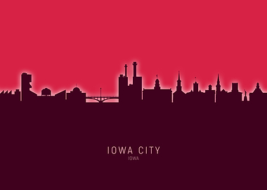 Iowa City Skyline Iowa