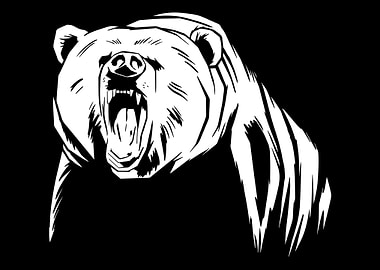 silhouette of a bear