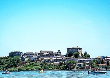 Bolsena Lake in summer