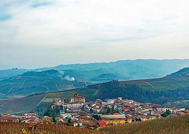 Vineyards in Barolo valley