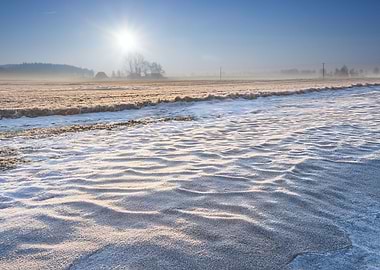 Snow Sun Winter Field Suns