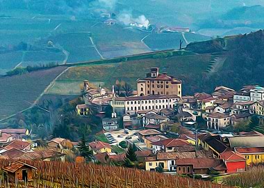Vineyards in Barolo valley