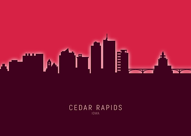 Cedar Rapids Skyline Iowa
