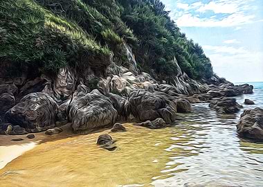 Gaeta seacoast in summer