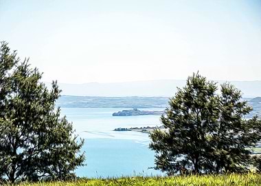 Bolsena Lake in summer
