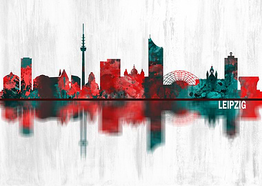 Leipzig Germany Skyline