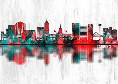 Lansing Michigan Skyline