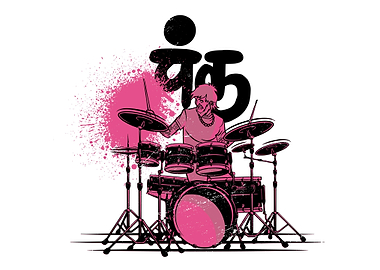 Punk drummer Illustration