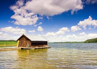Fog Hut Sky Art Sea Lake G