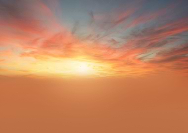 Strong sun behind clouds