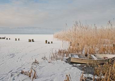 Lake Winter Outdoor Sunlig