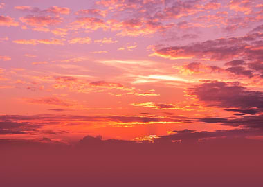 Beautiful red cloud sky