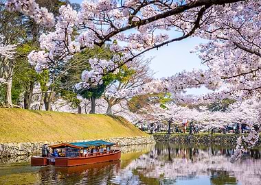 Hikone Japan spring lake