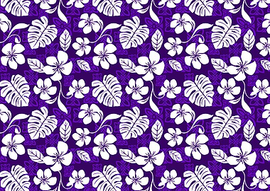 Dark Purple Aloha Pattern