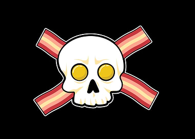 Cool Bacon And Egg Skull