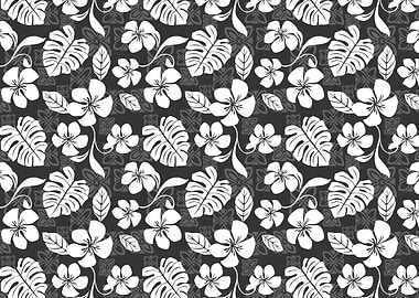 Gray Aloha Pattern
