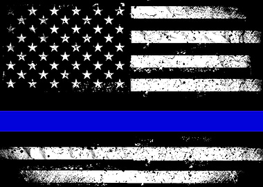 Thin Blue Line US Flag