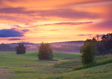 Day Sun Set Hot Red Sky Tr