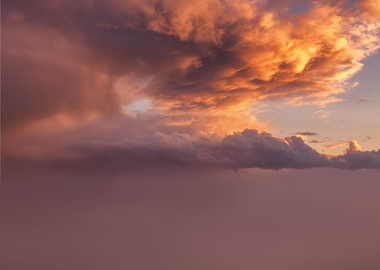 Powerful clouds in the sky
