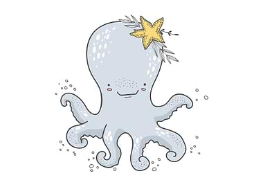 Cute cartoon octopus