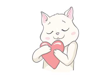 Cute cat love expression