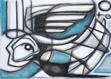 Angel charcoal drawing