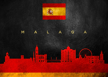 Malaga Spain Skyline