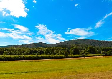 Plain green he mountain