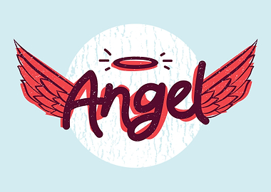 Angel with wings and halo