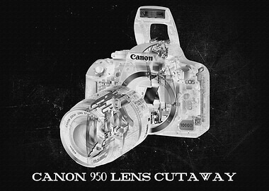 CANON 950 LENS CUTAWAY